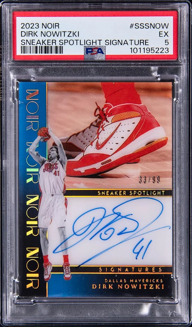 2023-24 Panini Noir Dirk Nowitzki Sneaker Spotlight Signature #SSS-NOW card image