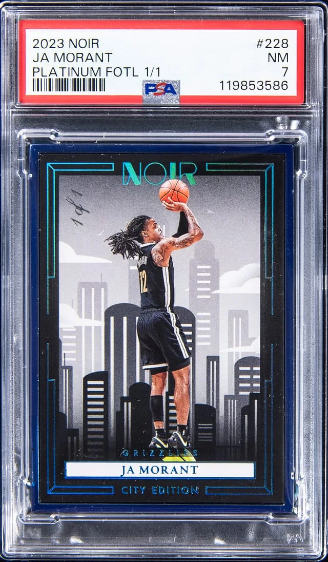 2023-24 Panini Noir Ja Morant Platinum FOTL #228 card image