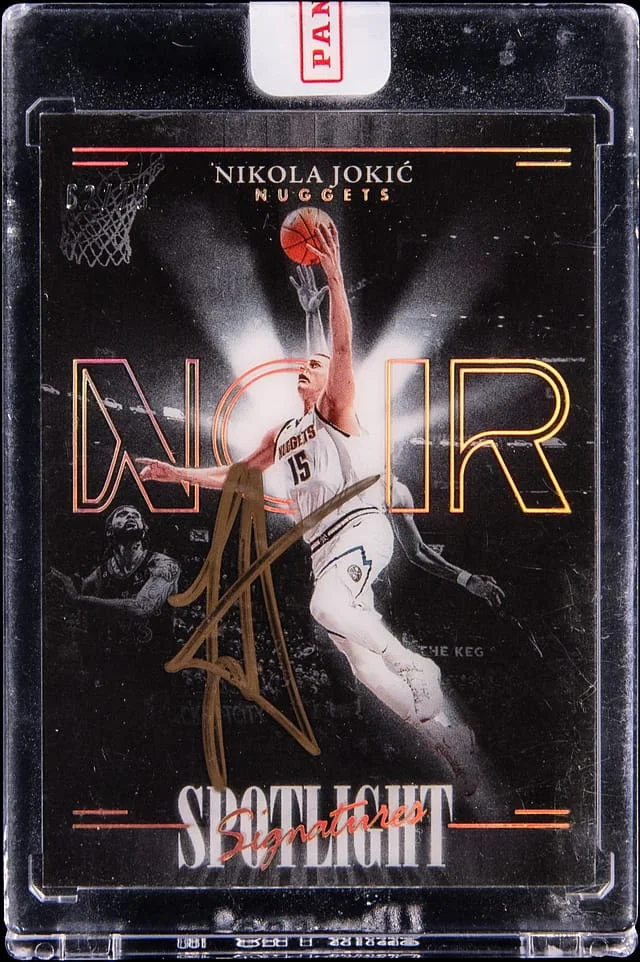 2023-24 Panini Noir Nikola Jokic Spotlight Signatures #SSV-NKJ card image