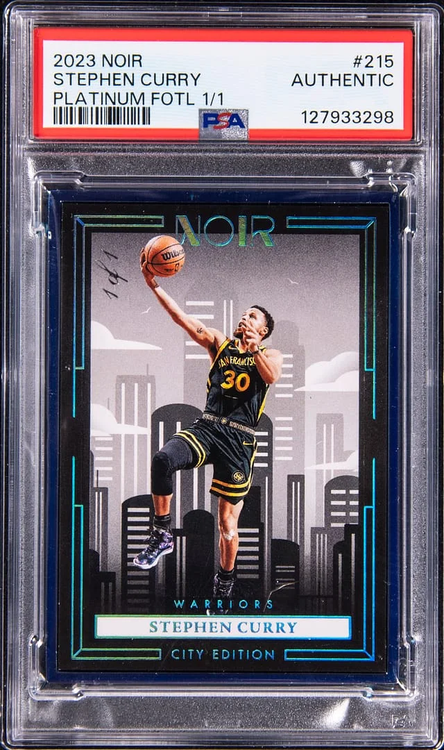 2023-24 Panini Noir Stephen Curry Platinum First Off The Line (FOTL) #215 card image