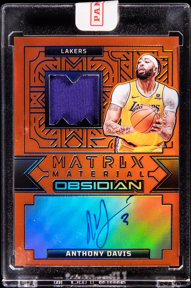 2023-24 Panini Obsidian Anthony Davis Matrix Materials #MM-DAV card image