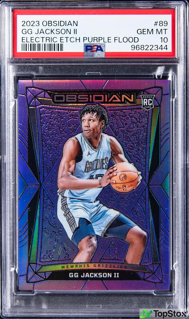 2023-24 Panini Obsidian GG Jackson II Electric Etch Purple Flood #89 card image