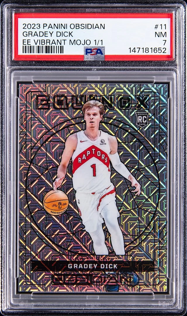 2023-24 Panini Obsidian Gradey Dick Electric Etch Vibrant Mojo #11 card image