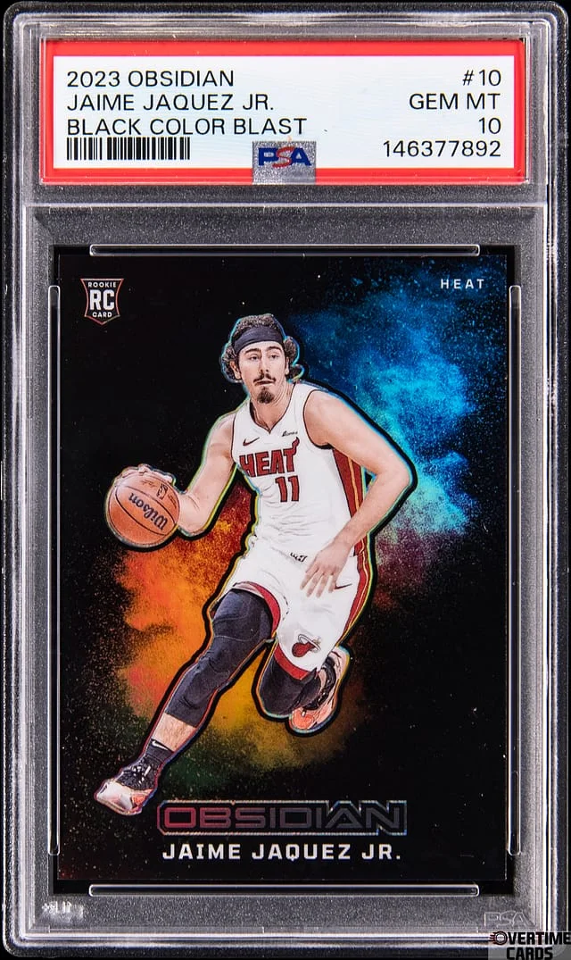 2023-24 Panini Obsidian Jaime Jaquez Jr. Black Color Blast #10 card image