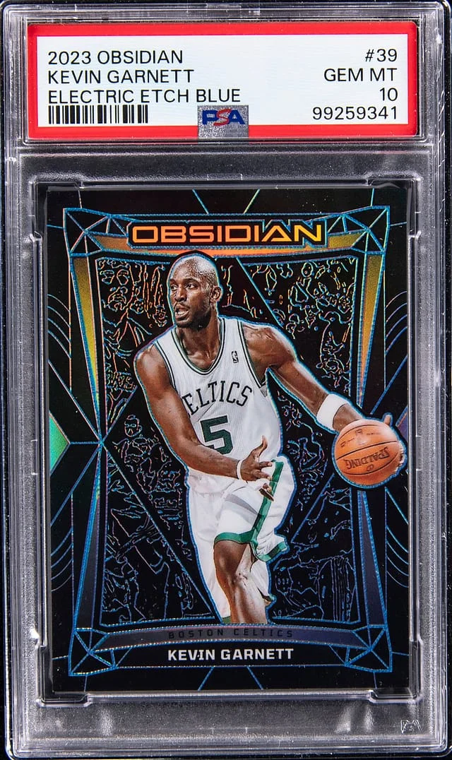 2023-24 Panini Obsidian Kevin Garnett Electric Etch Blue #39 card image