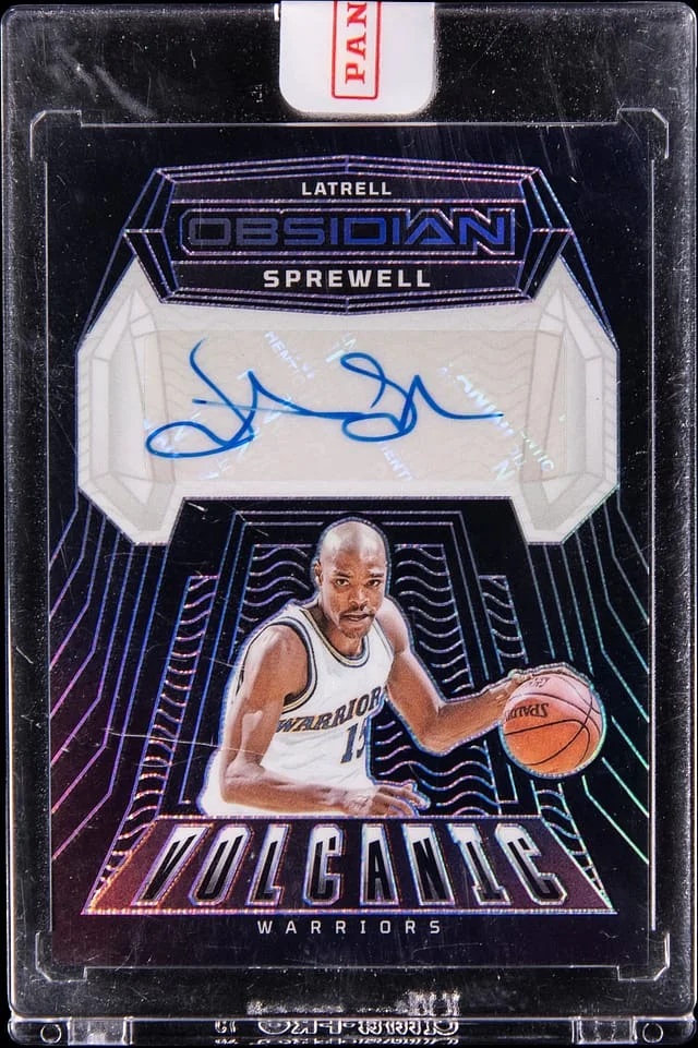 2023-24 Panini Obsidian Latrell Sprewell Volcanic Signatures #VS-SPR card image