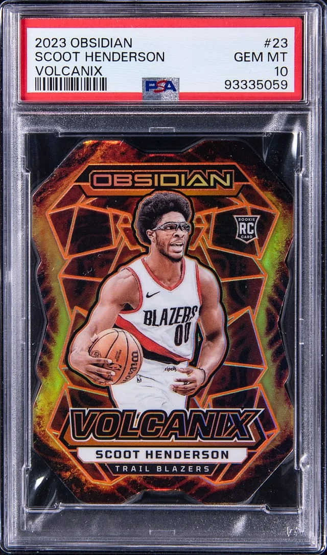 2023-24 Panini Obsidian Scoot Henderson Volcanix #23 card image