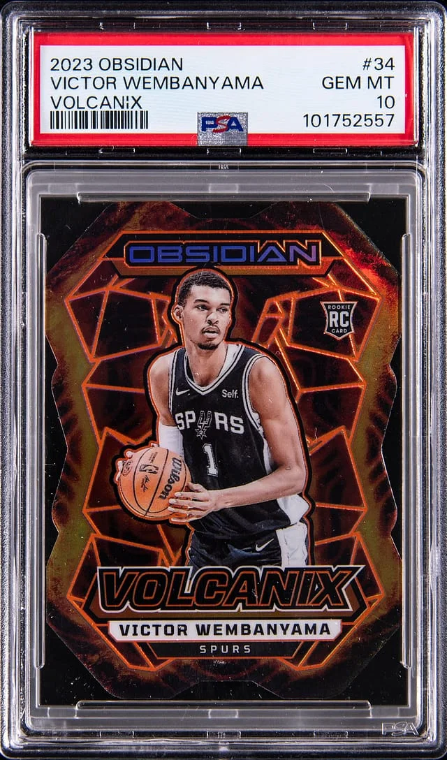 2023-24 Panini Obsidian Victor Wembanyama Volcanix #34 card image