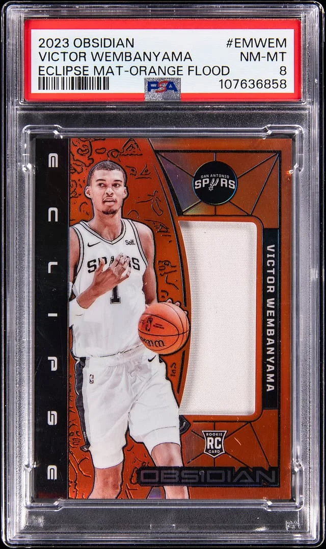 2023-24 Panini Obsidian Victor Wembanyama Eclipse Materials Deep Sea Mojo #EM-WEM card image