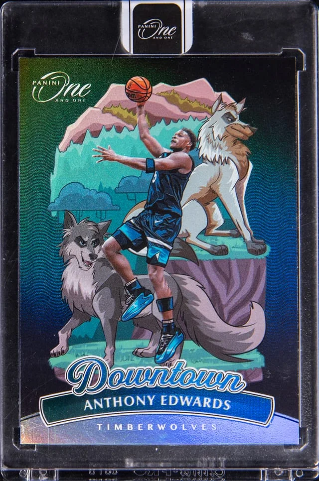 2023-24 Panini One and One Anthony Edwards - Panini Encased Downtown #5 card image