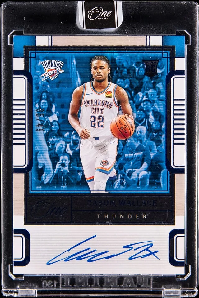 2023-24 Panini One and One Cason Wallace Autograph #RA-CWL card image