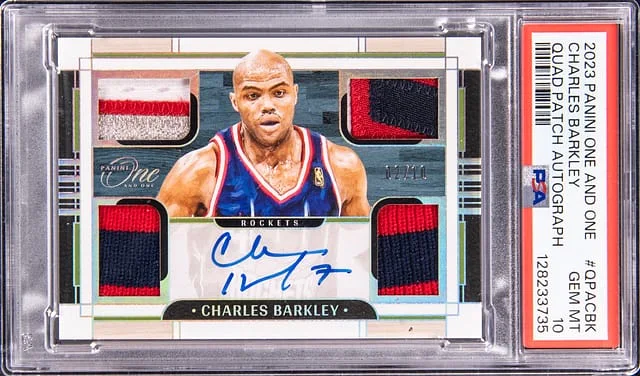 2023-24 Panini One and One Charles Barkley Quad Patch Autograph #QPA-CBK card image