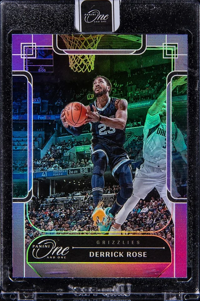 2023-24 Panini One and One Derrick Rose - Panini Encased Purple #59 card image