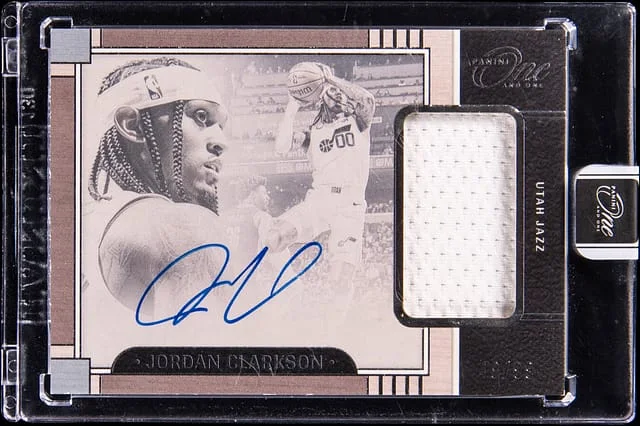2023-24 Panini One and One Jordan Clarkson Jersey Autographs #JA-JCK card image