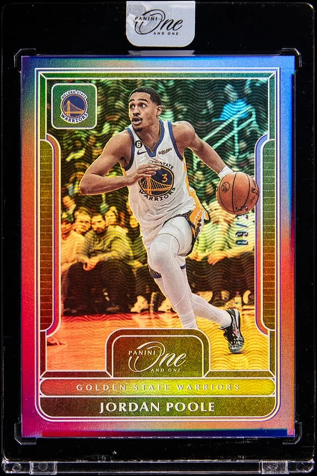 2023-24 Panini One and One Jordan Poole - Panini Encased Purple #59 card image