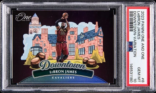 2023-24 Panini One and One LeBron James Downtown Variation #8 card image