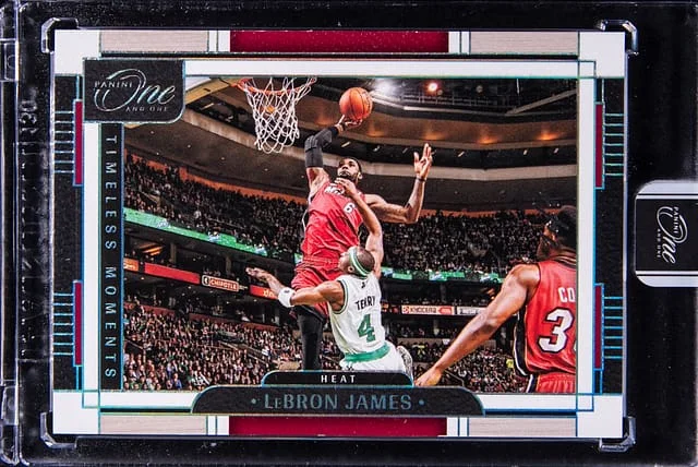 2023-24 Panini One and One LeBron James - Panini Encased Timeless Moments #TM-LJD card image