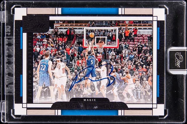 2023-24 Panini One and One Paolo Banchero Timeless Moments Purple #TMA-PBC card image