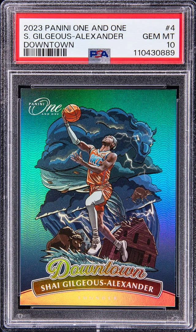 2023-24 Panini One and One Shai Gilgeous-Alexander Downtown #4 card image