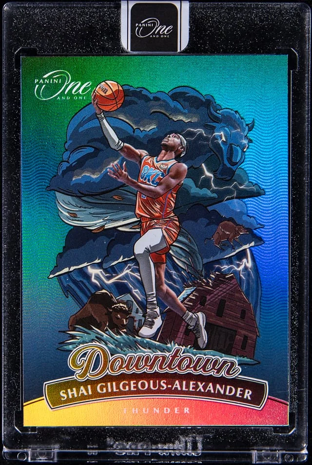 2023-24 Panini One and One Shai Gilgeous-Alexander - Panini Encased Downtown #4 card image
