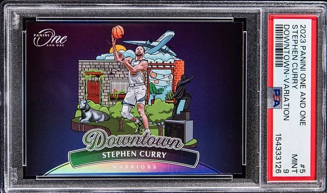 2023-24 Panini One and One Stephen Curry Downtown Variation #5 card image