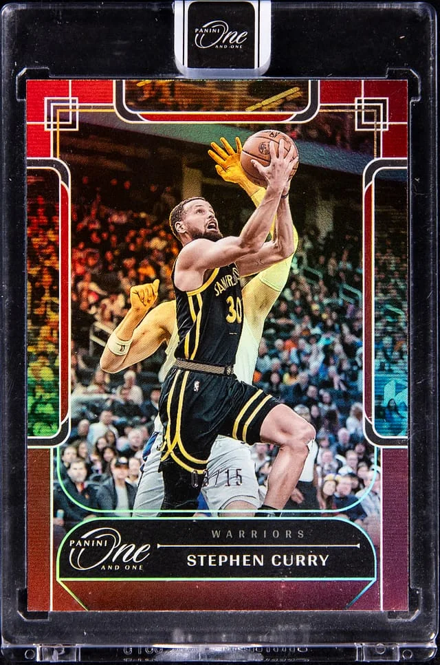 2023-24 Panini One and One Stephen Curry - Panini Encased Red #18 card image