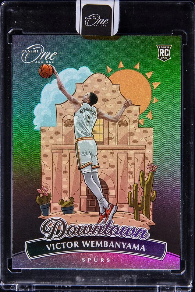 2023-24 Panini One and One Victor Wembanyama - Panini Encased Downtown #22 card image