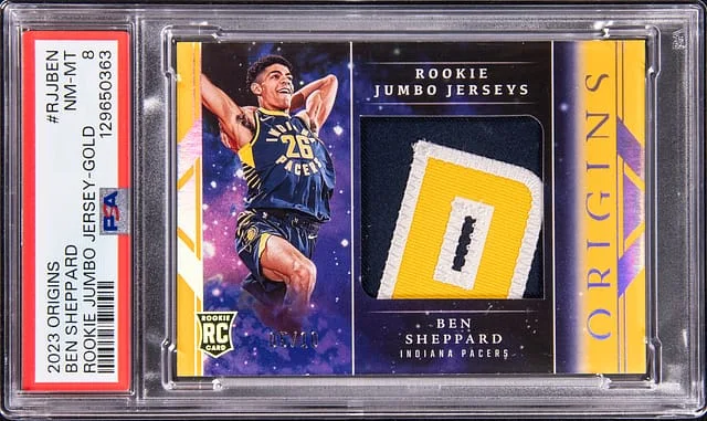 2023-24 Panini Origins Ben Sheppard umbo Jersey Gold #RJJ-BEN card image