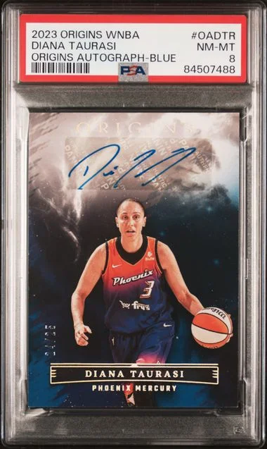 2023-24 Panini Origins Diana Taurasi WNBA Origins Autographs Blue #OADTR card image
