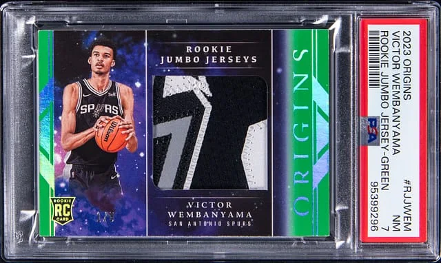 2023-24 Panini Origins Victor Wembanyama Jumbo Jerseys Green #RJJ-WEM card image