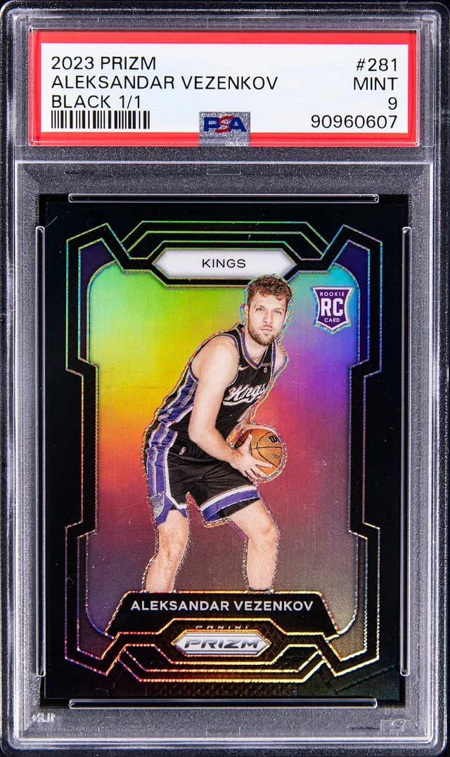 2023-24 Panini Prizm Aleksandar Vezenkov Black 1/1 #281 card image