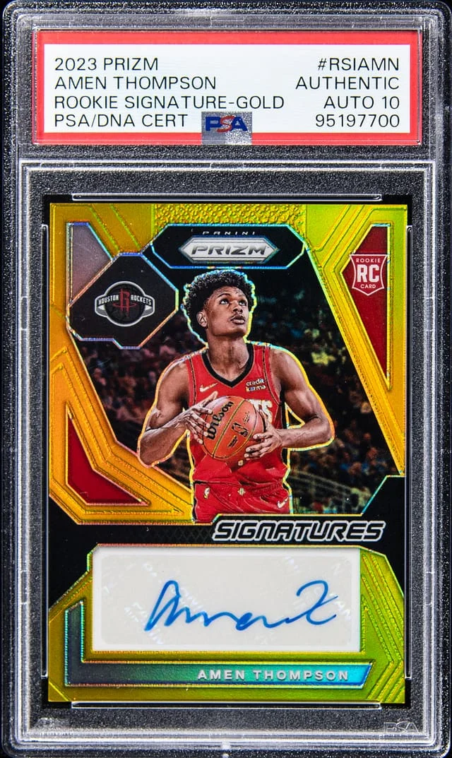 2023-24 Panini Prizm Amen Thompson Signature Gold #RSI-AMN card image