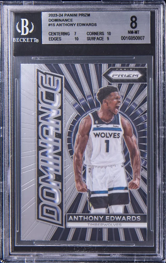2023-24 Panini Prizm Anthony Edwards Dominance #15 card image