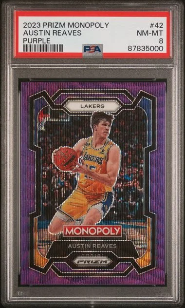 2023-24 Panini Prizm Austin Reaves Monopoly Purple #42 card image