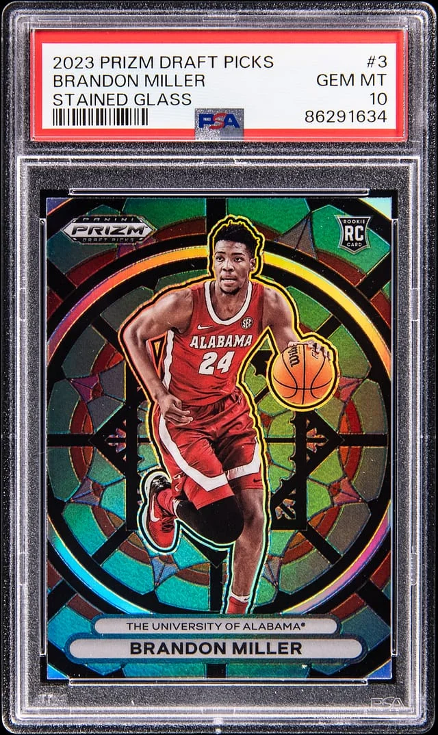 2023-24 Panini Prizm Brandon Miller Stained Glass #3 card image