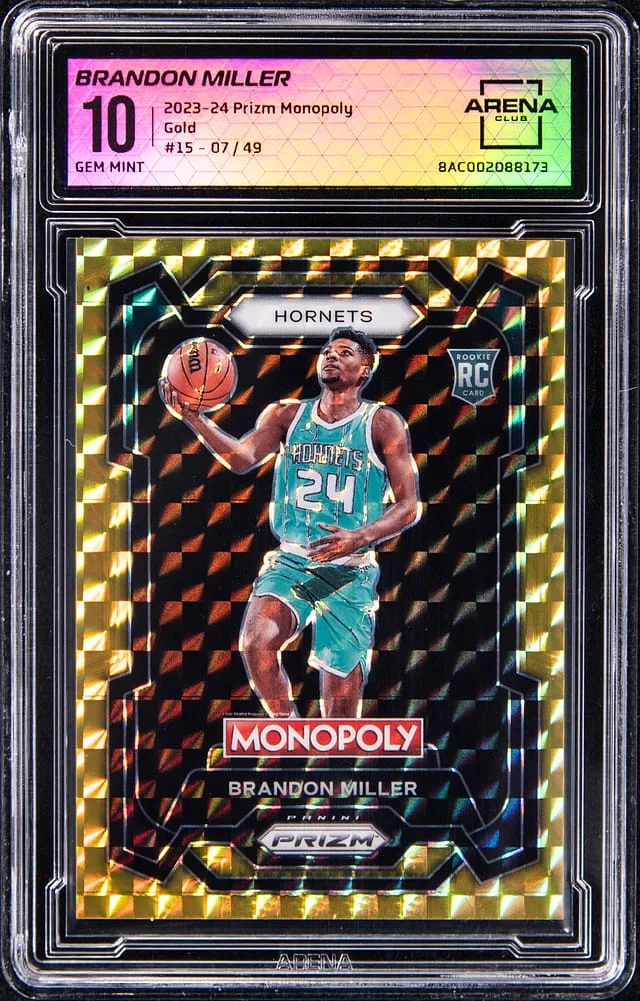 2023-24 Panini Prizm Brandon Miller - AC Monopoly Gold #15 card image