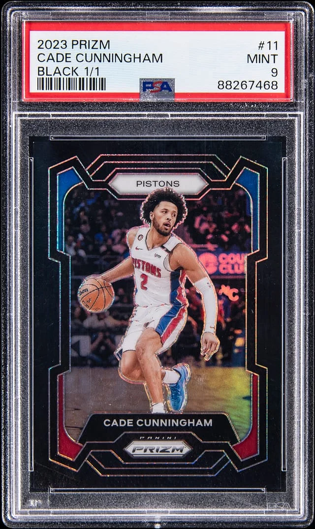 2023-24 Panini Prizm Cade Cunningham Black Prizm #11 card image