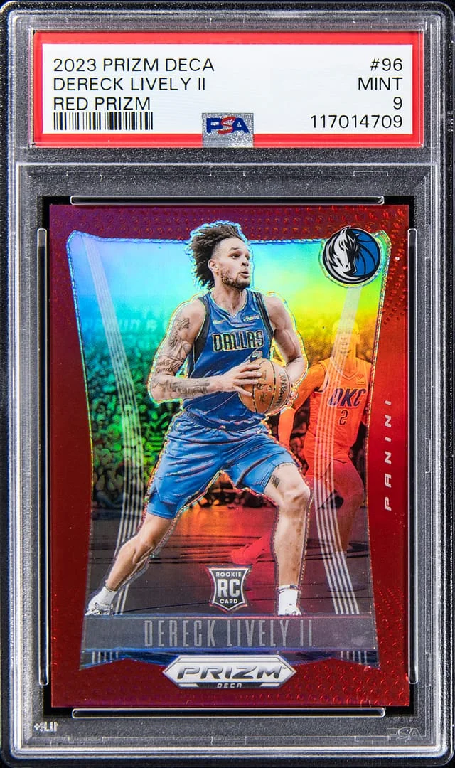 2023-24 Panini Prizm Dereck Lively II Deca Red Prizm #96 card image