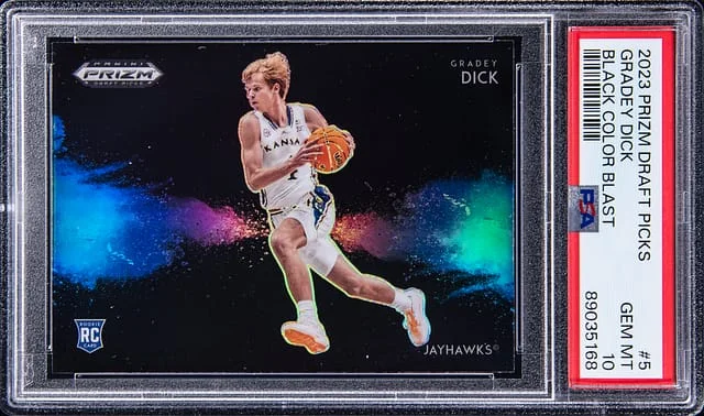 2023-24 Panini Prizm Draft Picks Gradey Dick Black Color Blast #5 card image