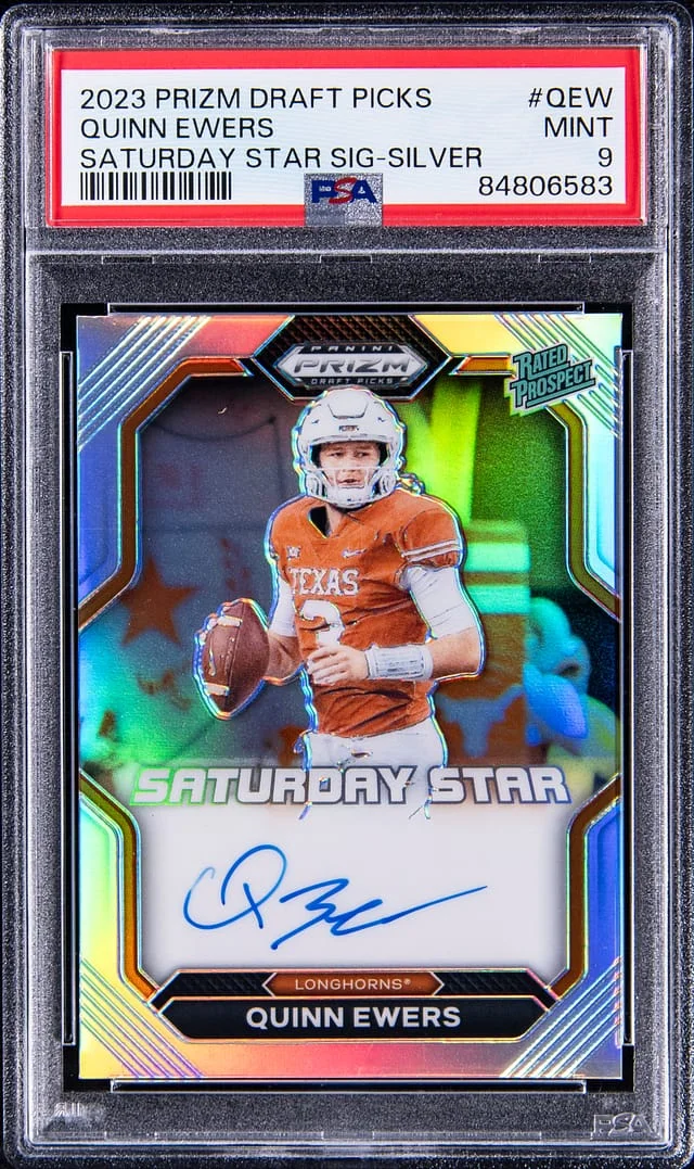 2023-24 Panini Prizm Draft Picks Quinn Ewers Saturday Star Signatures #SSS-QEW card image
