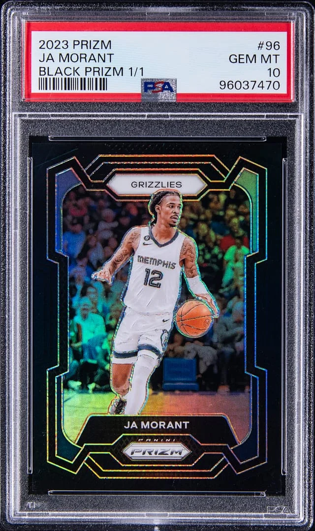 2023-24 Panini Prizm Ja Morant Black Prizm #96 card image