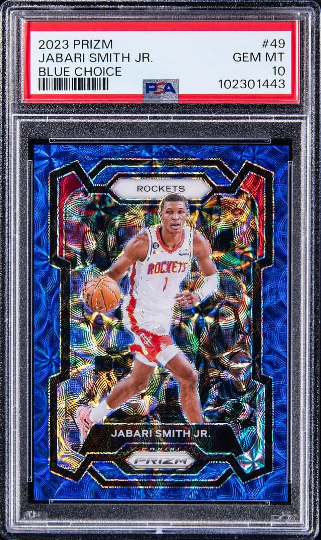 2023-24 Panini Prizm Jabari Smith Jr. Blue Choice #49 card image