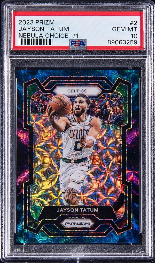 2023-24 Panini Prizm Jayson Tatum Nebula Choice #2 card image