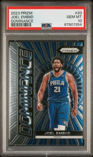 2023-24 Panini Prizm Joel Embiid Dominance #20 card image