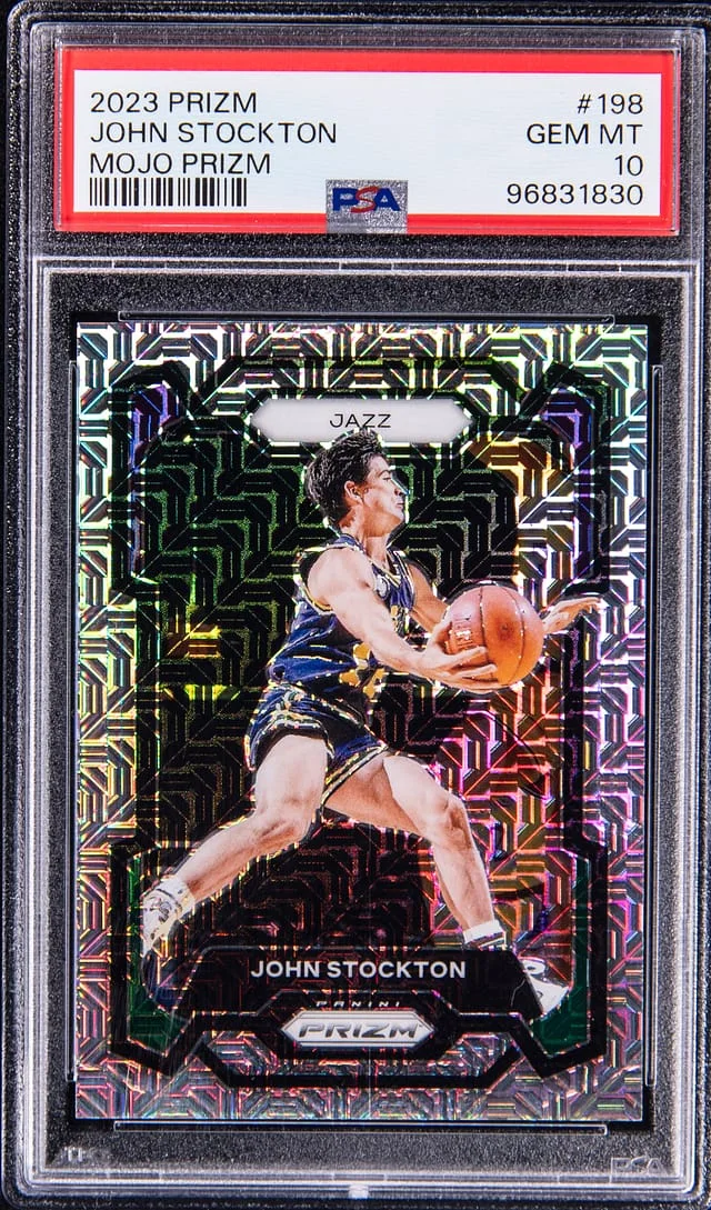 2023-24 Panini Prizm John Stockton Mojo Prizm #198 card image