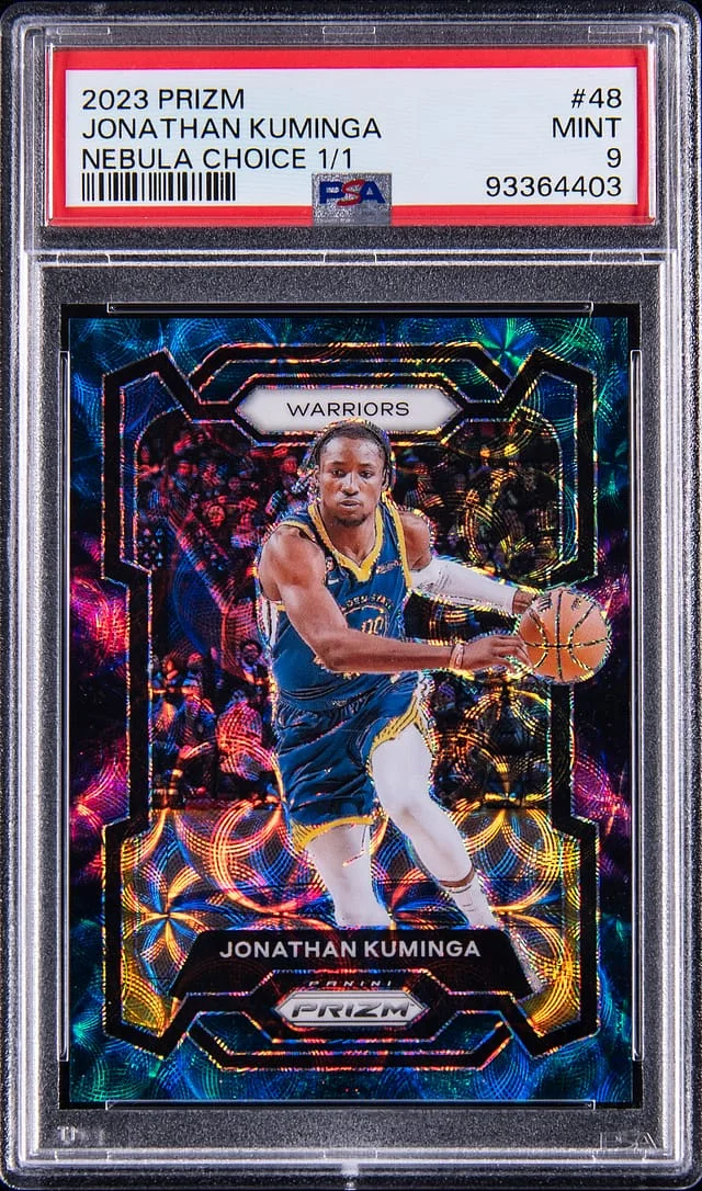 2023-24 Panini Prizm Jonathan Kuminga Nebula Choice Prizm #48 card image