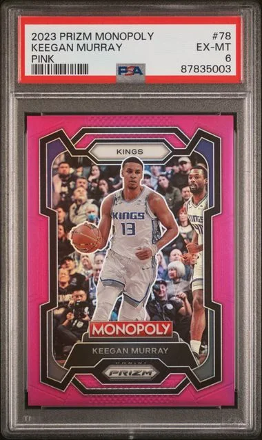 2023-24 Panini Prizm Keegan Murray Monopoly Pink #78 card image