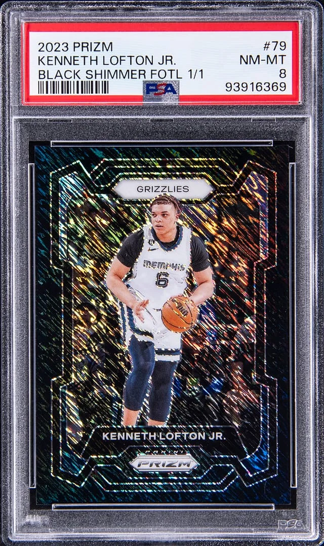 2023-24 Panini Prizm Kenneth Lofton Jr. Black Shimmer FOTL #79 card image