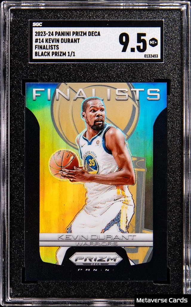 2023-24 Panini Prizm Kevin Durant Deca Finalists Black Prizm #14 card image