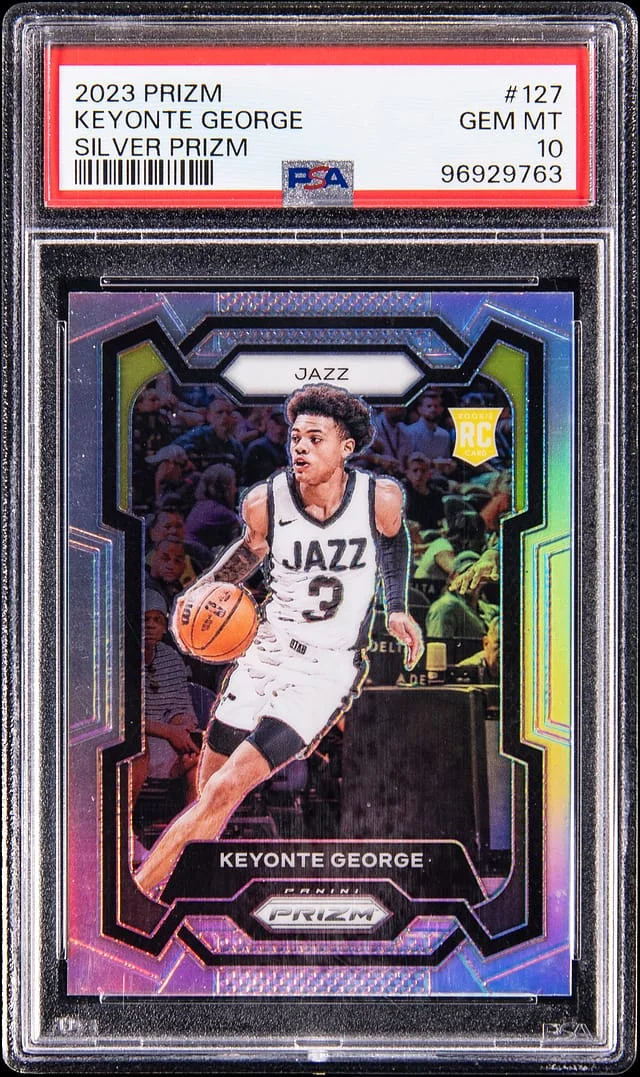 2023-24 Panini Prizm Keyonte George Silver Prizm #127 card image